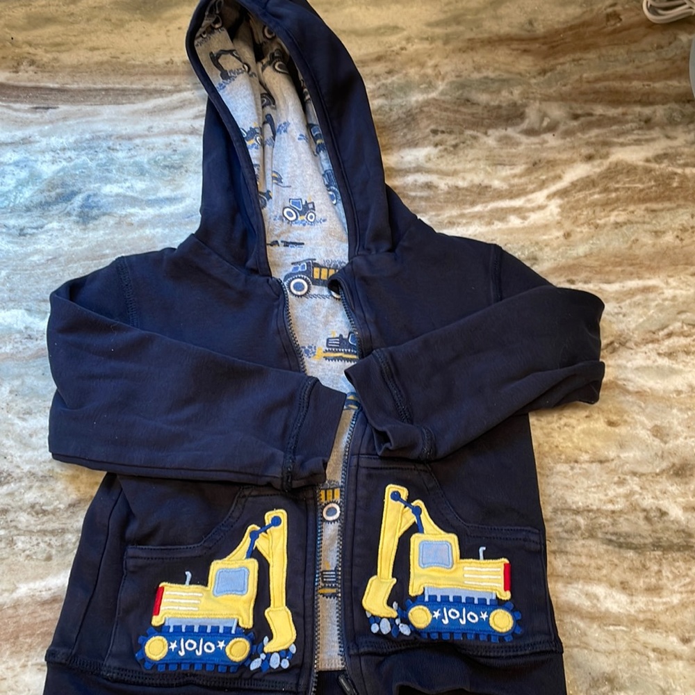 JoJo Maman Bebe, Boys 18-24 month reversible hoodie. EUC.